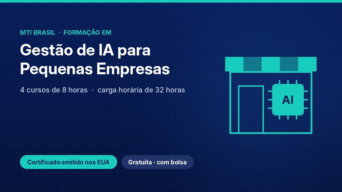 Formação em Gestão de IA para Pequenas Empresas